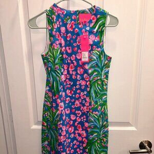 Lilly Pulitzer NWT Mila Stretch Shift Turquoise Shore